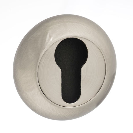 Mediterranean Door Furniture Satin Nickel / Euro Profile Escutcheons Mediterranean Euro Escutcheon on Round "C" Rose - Satin Nickel