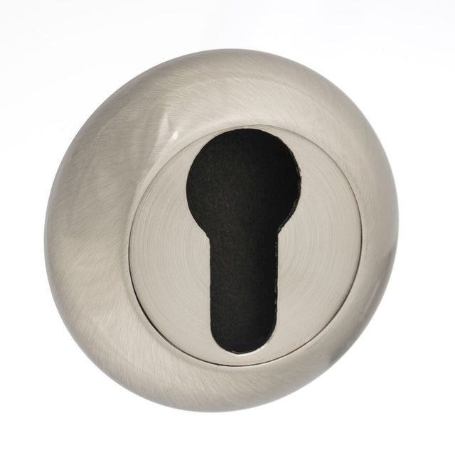 Mediterranean Door Furniture Satin Nickel / Euro Profile Escutcheons Mediterranean Euro Escutcheon on Round "C" Rose - Satin Nickel