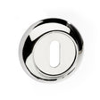 Mediterranean Door Furniture Polished Chrome / Mortice Key Profile Escutcheons Mediterranean Key Escutcheon on Round "C" Rose - Polished Chrome
