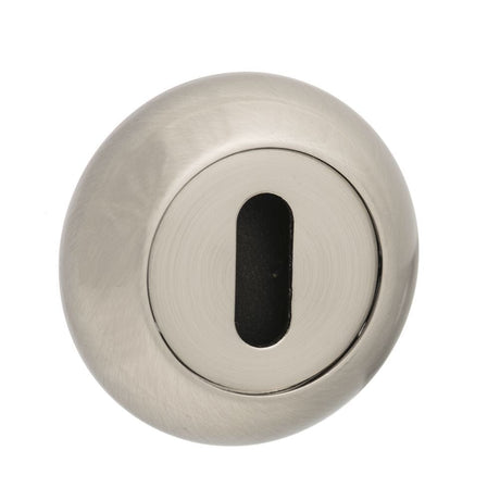 Mediterranean Door Furniture Satin Nickel / Mortice Key Profile Escutcheons Mediterranean Key Escutcheon on Round "C" Rose - Satin Nickel