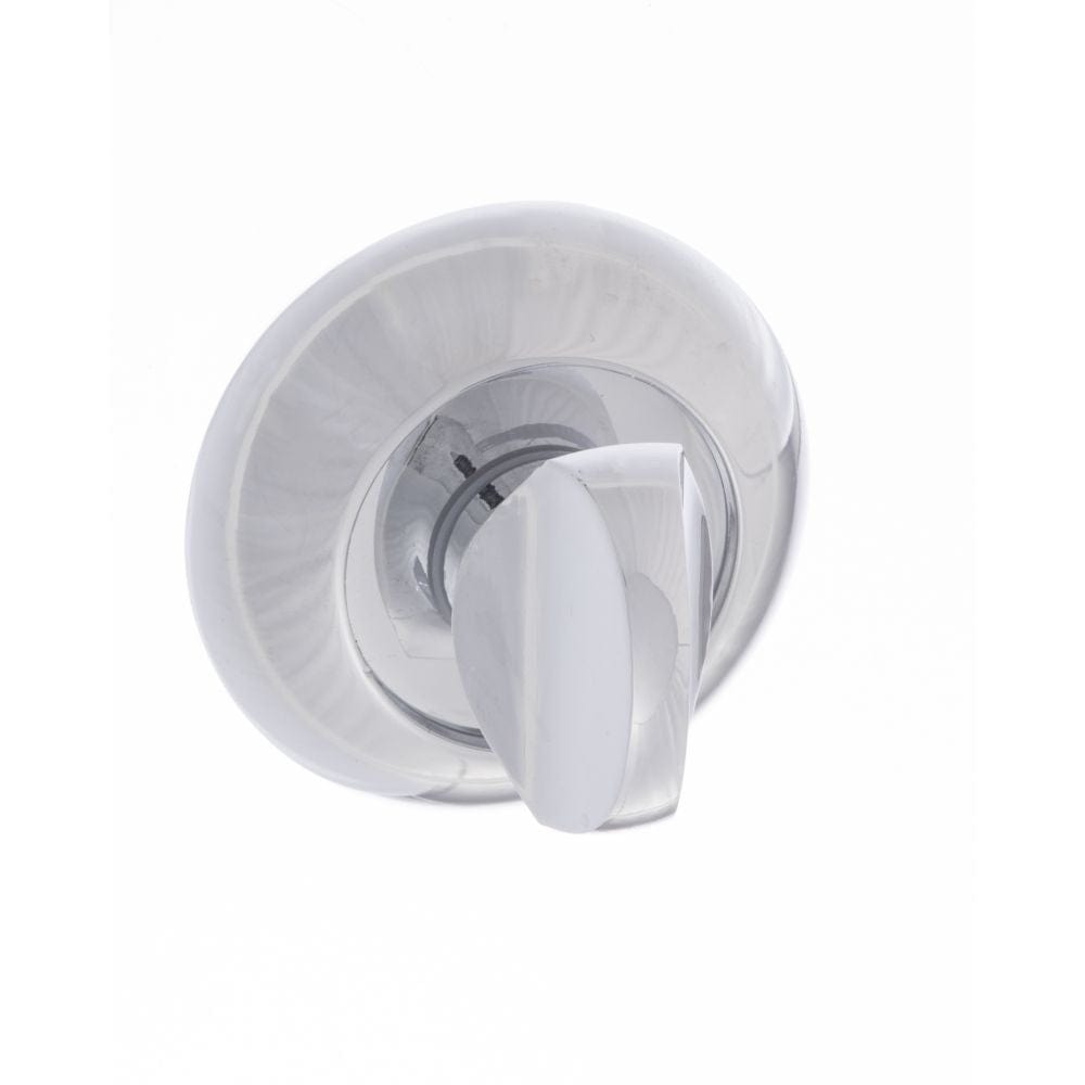 Mediterranean Door Furniture Polished Chrome / No Mediterranean WC Turn and Release on Round "C" Rose - Polished Chrome