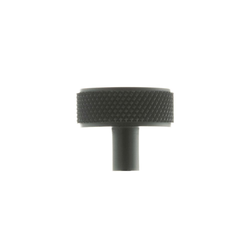Millhouse Brass Cabinet Hardware Matt Black / Cabinet Knobs Millhouse Brass Hargreaves Disc Knurled Cabinet Knob Concealed Fix - Matt Black
