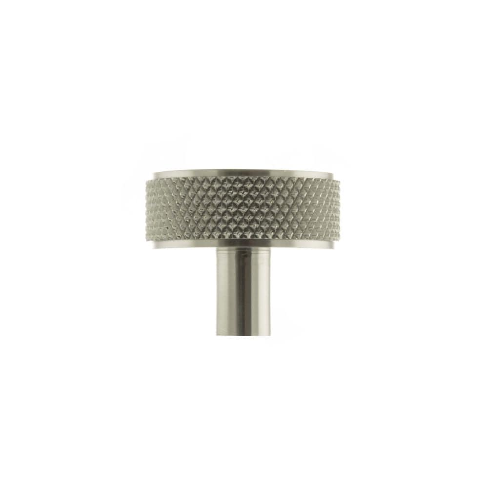 Millhouse Brass Cabinet Hardware Satin Nickel / Cabinet Knobs Millhouse Brass Hargreaves Disc Knurled Cabinet Knob Concealed Fix - Sat. Nickel