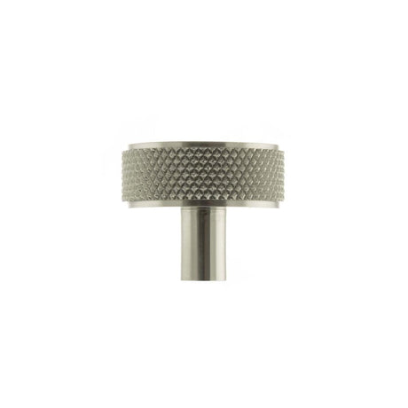 Millhouse Brass Cabinet Hardware Satin Nickel / Cabinet Knobs Millhouse Brass Hargreaves Disc Knurled Cabinet Knob Concealed Fix - Sat. Nickel