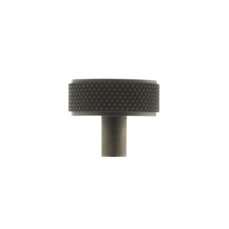 Millhouse Brass Cabinet Hardware Urban Dark Bronze / Cabinet Knobs Millhouse Brass Hargreaves Disc Knurled Cabinet Knob Concealed Fix - Urban Dark