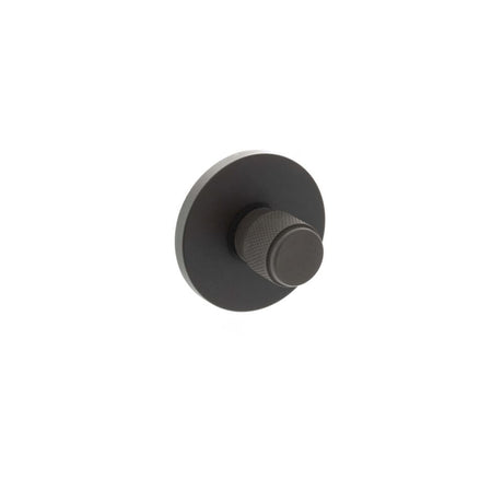 Millhouse Brass Door Furniture Urban Dark Bronze / No Millhouse Brass Knurled WC Turn and Release on 5mm Slimline Round Rose - Urban D