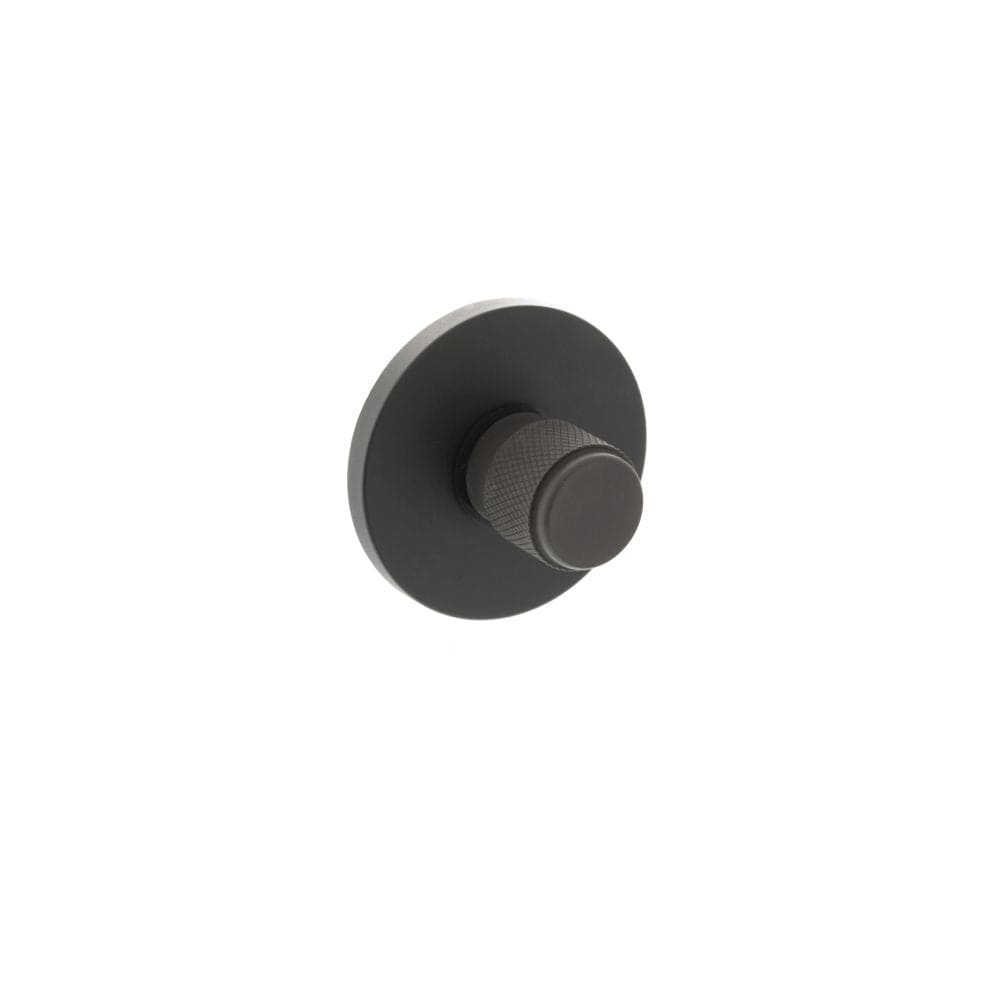 Millhouse Brass Door Furniture Urban Dark Bronze / No Millhouse Brass Knurled WC Turn and Release on 5mm Slimline Round Rose - Urban D