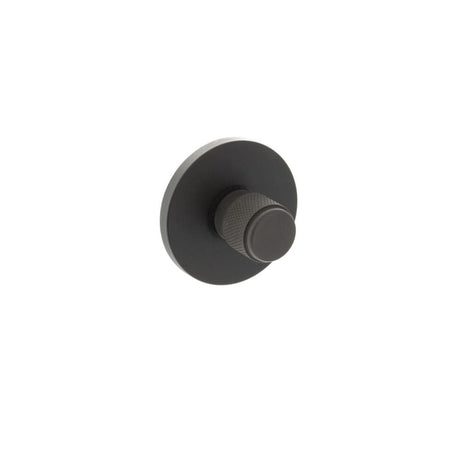 Millhouse Brass Door Furniture Urban Dark Bronze / No Millhouse Brass Knurled WC Turn and Release on 5mm Slimline Round Rose - Urban D