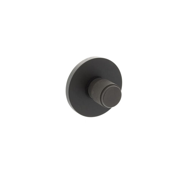 Millhouse Brass Door Furniture Urban Dark Bronze / No Millhouse Brass Knurled WC Turn and Release on 5mm Slimline Round Rose - Urban D