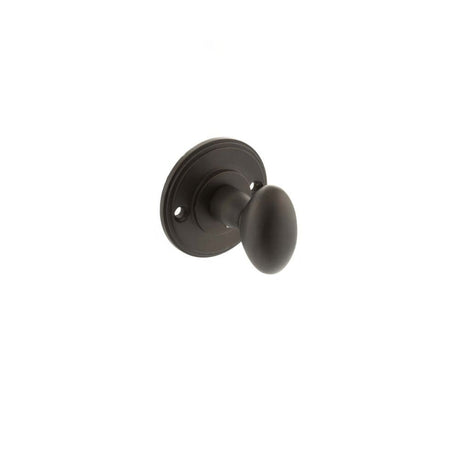 Millhouse Brass Door Furniture Urban Dark Bronze / No Millhouse Brass Solid Brass Oval WC Turn and Release - Urban Dark Bronze