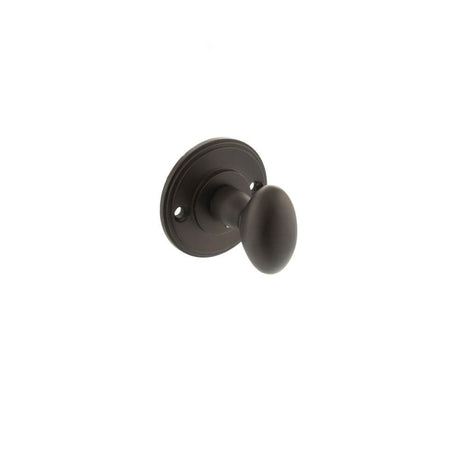 Millhouse Brass Door Furniture Urban Dark Bronze / No Millhouse Brass Solid Brass Oval WC Turn and Release - Urban Dark Bronze