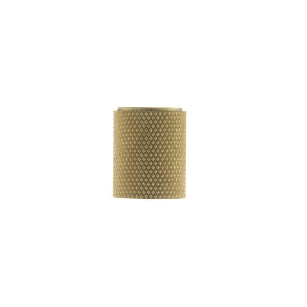 Millhouse Brass Cabinet Hardware Satin Brass / Cabinet Knobs Millhouse Brass Watson Cylinder Knurled Cabinet Knob Concealed Fix - Sat. Brass