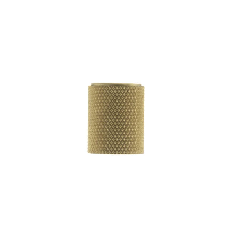 Millhouse Brass Cabinet Hardware Satin Brass / Cabinet Knobs Millhouse Brass Watson Cylinder Knurled Cabinet Knob Concealed Fix - Sat. Brass