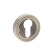 Old English Door Furniture Antique Brass / Euro Profile Escutcheons Old English Euro Escutcheon - Antique Brass