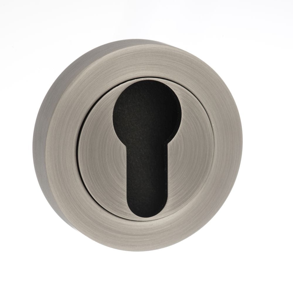 Old English Door Furniture Matt Gun Metal / Euro Profile Escutcheons Old English Euro Escutcheon - Matt Gun Metal