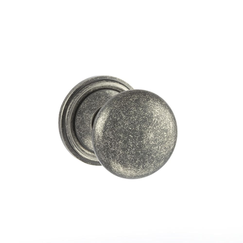 Old English Door Furniture Distressed Silver / Mortice Knobs Old English Harrogate Solid Brass Mushroom Mortice Knob on Concealed Fix Rose -