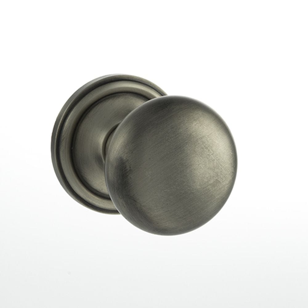 Old English Door Furniture Matt Gun Metal / Mortice Knobs Old English Harrogate Solid Brass Mushroom Mortice Knob on Concealed Fix Rose -