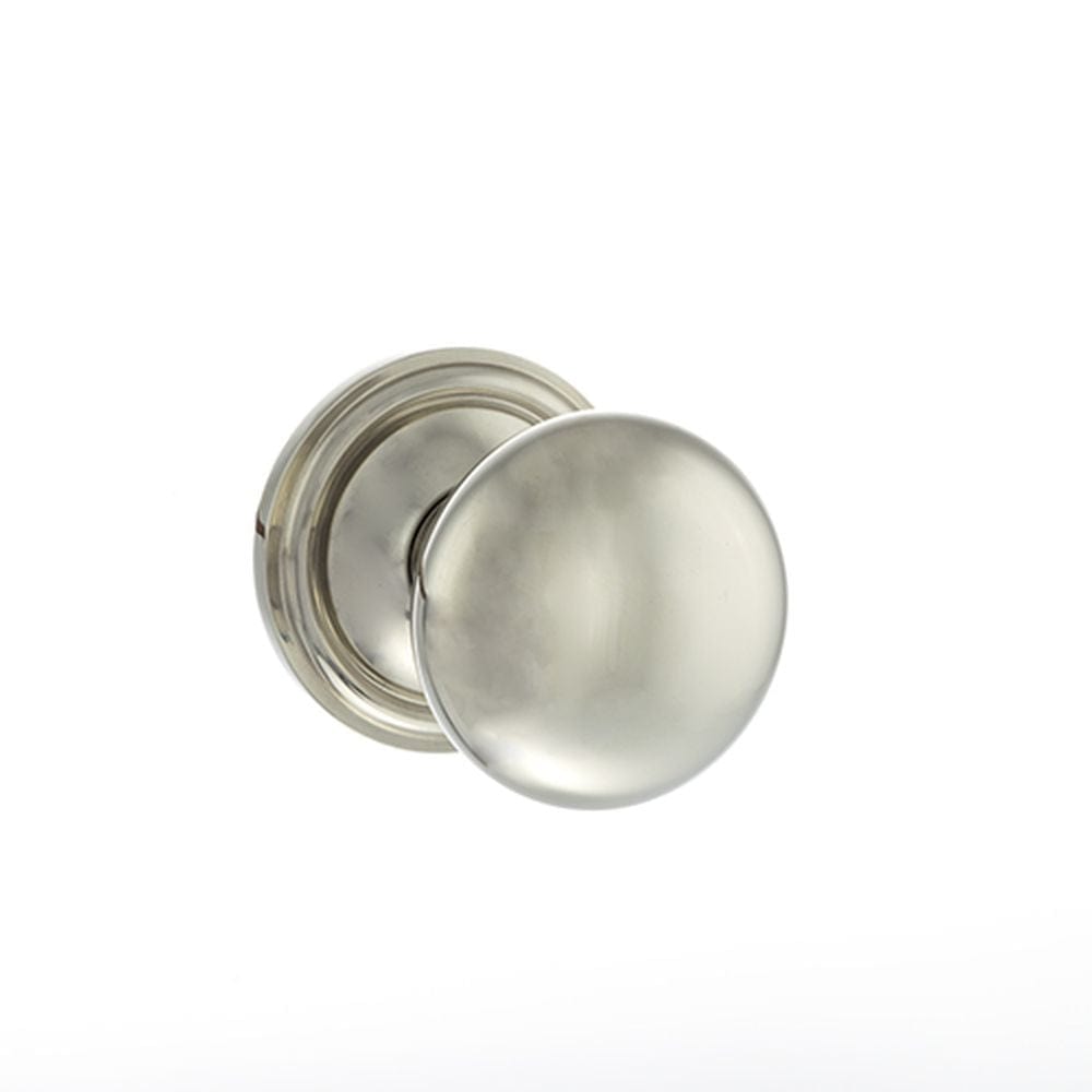 Old English Door Furniture Polished Nickel / Mortice Knobs Old English Harrogate Solid Brass Mushroom Mortice Knob on Concealed Fix Rose -