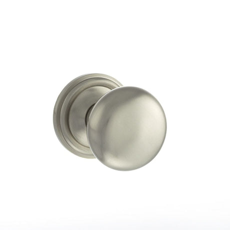 Old English Door Furniture Satin Nickel / Mortice Knobs Old English Harrogate Solid Brass Mushroom Mortice Knob on Concealed Fix Rose -