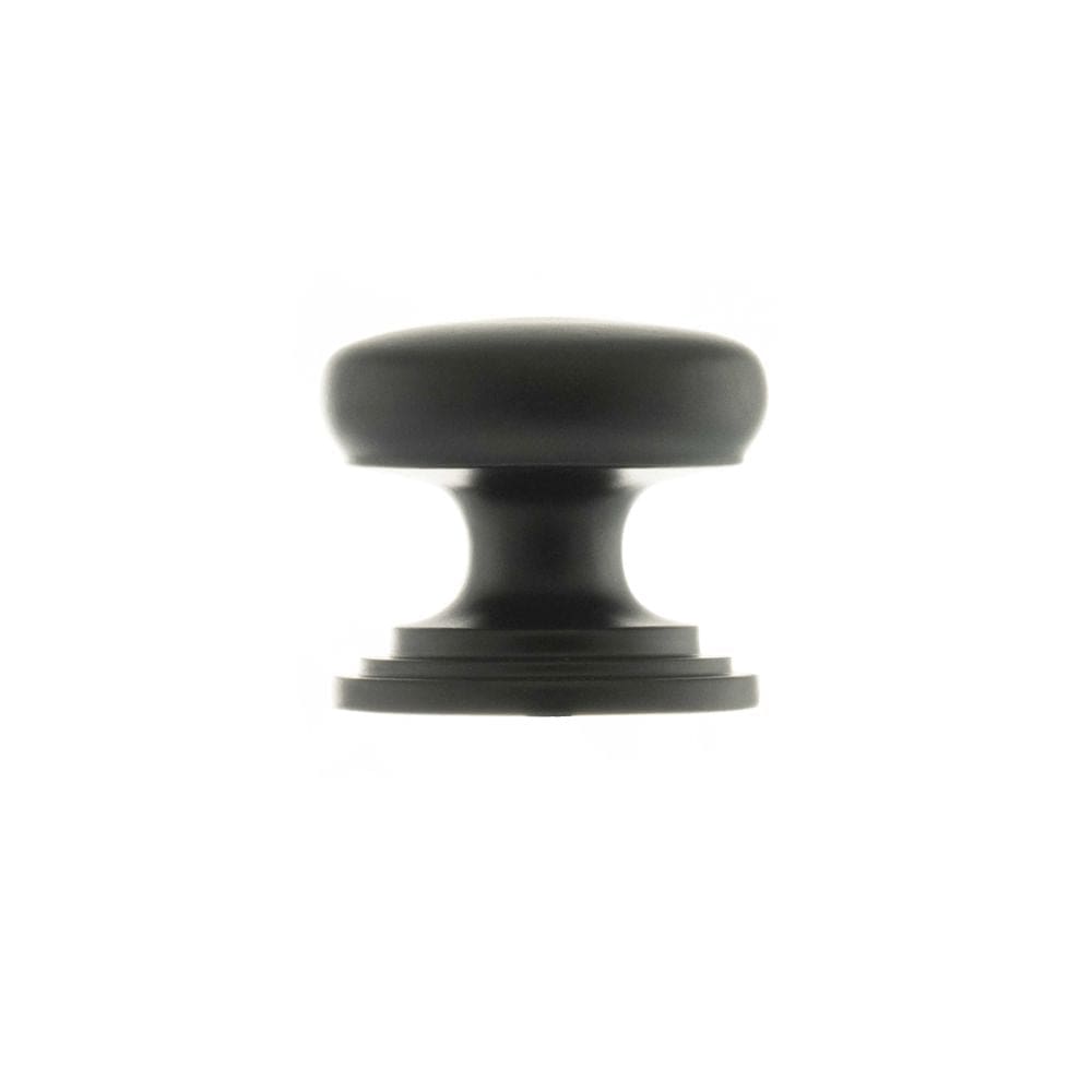 Old English Cabinet Hardware Matt Black / Cabinet Knobs / 32mm Dia. Old English Lincoln Solid Brass Cabinet Knob 32mm Concealed Fix - Matt Black