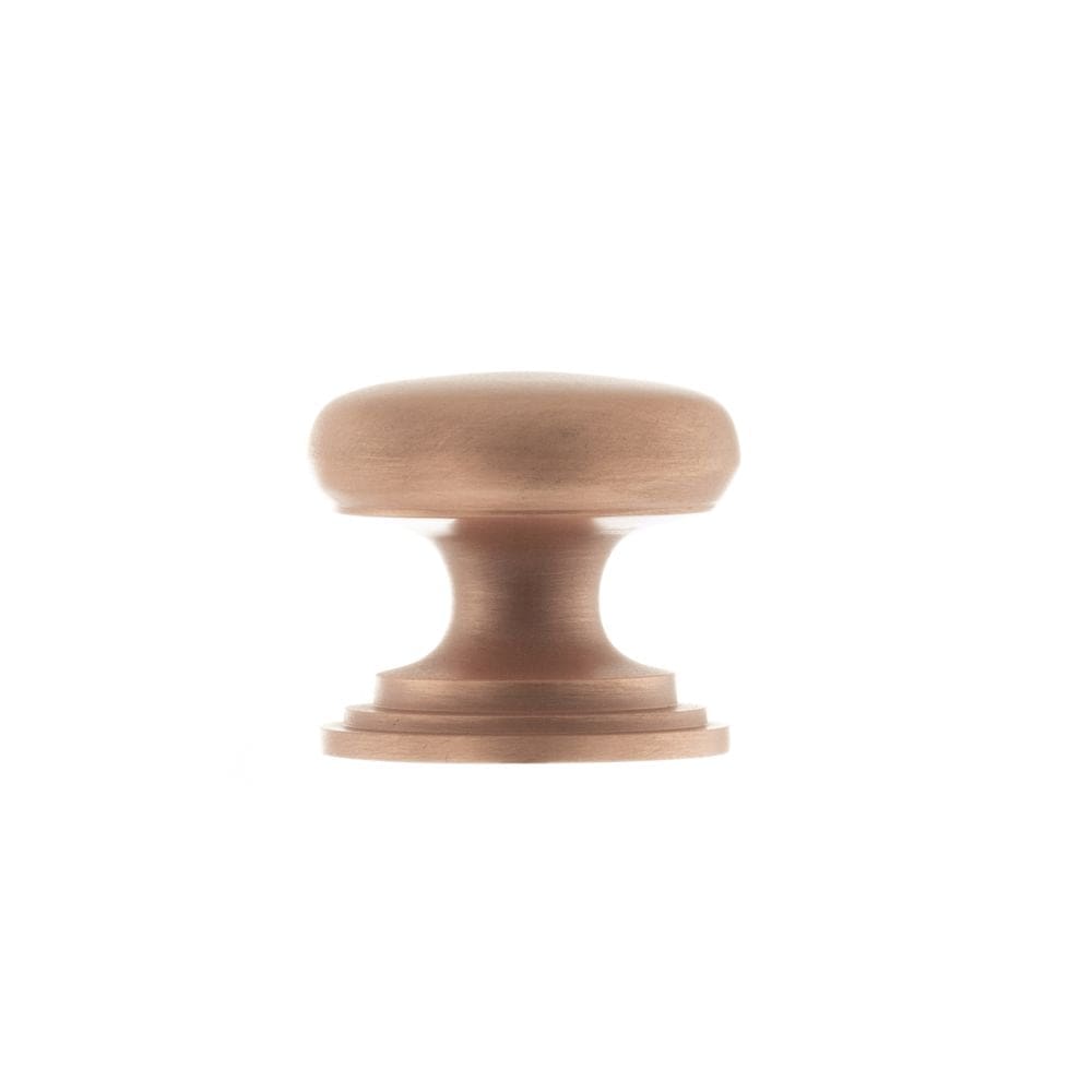 Old English Cabinet Hardware Urban Satin Copper / Cabinet Knobs / 32mm Dia. Old English Lincoln Solid Brass Cabinet Knob 32mm Concealed Fix - Urban Sat. Co
