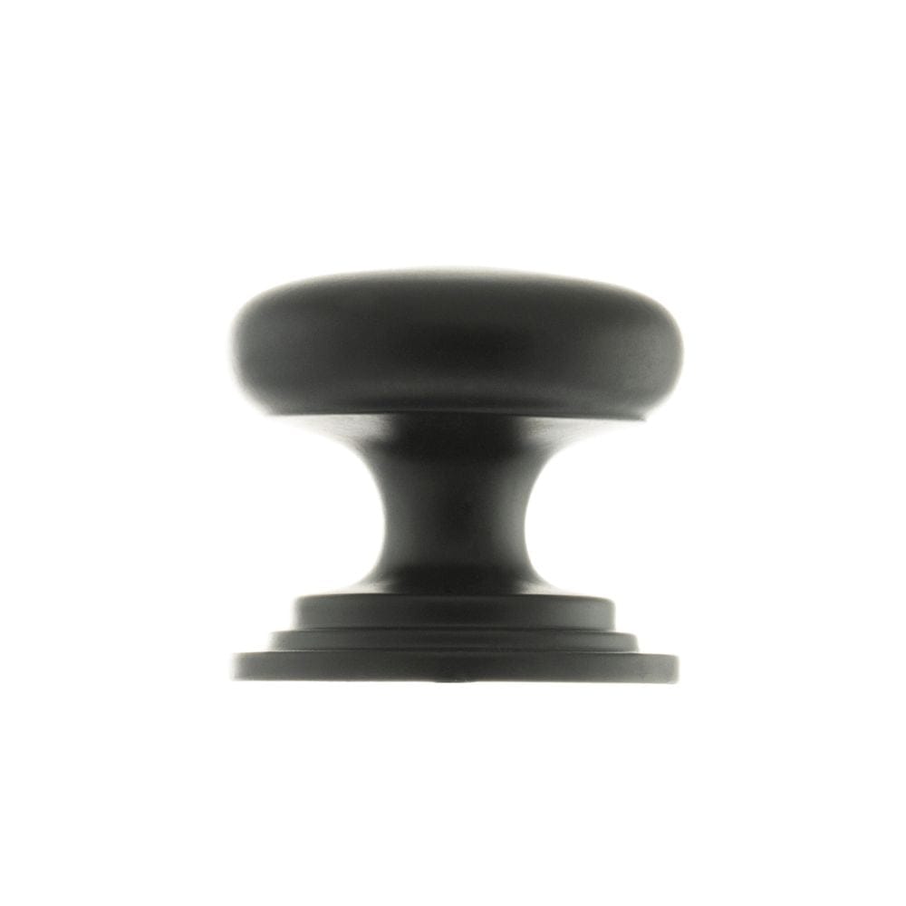 Old English Cabinet Hardware Matt Black / Cabinet Knobs / 38mm Dia. Old English Lincoln Solid Brass Cabinet Knob 38mm Concealed Fix - Matt Black