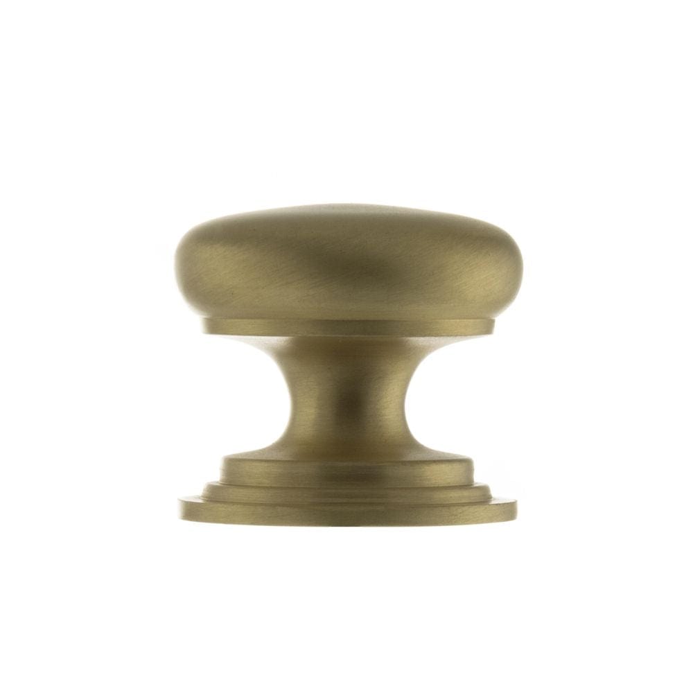 Old English Cabinet Hardware Satin Brass / Cabinet Knobs / 38mm Dia. Old English Lincoln Solid Brass Cabinet Knob 38mm Concealed Fix - Sat. Brass