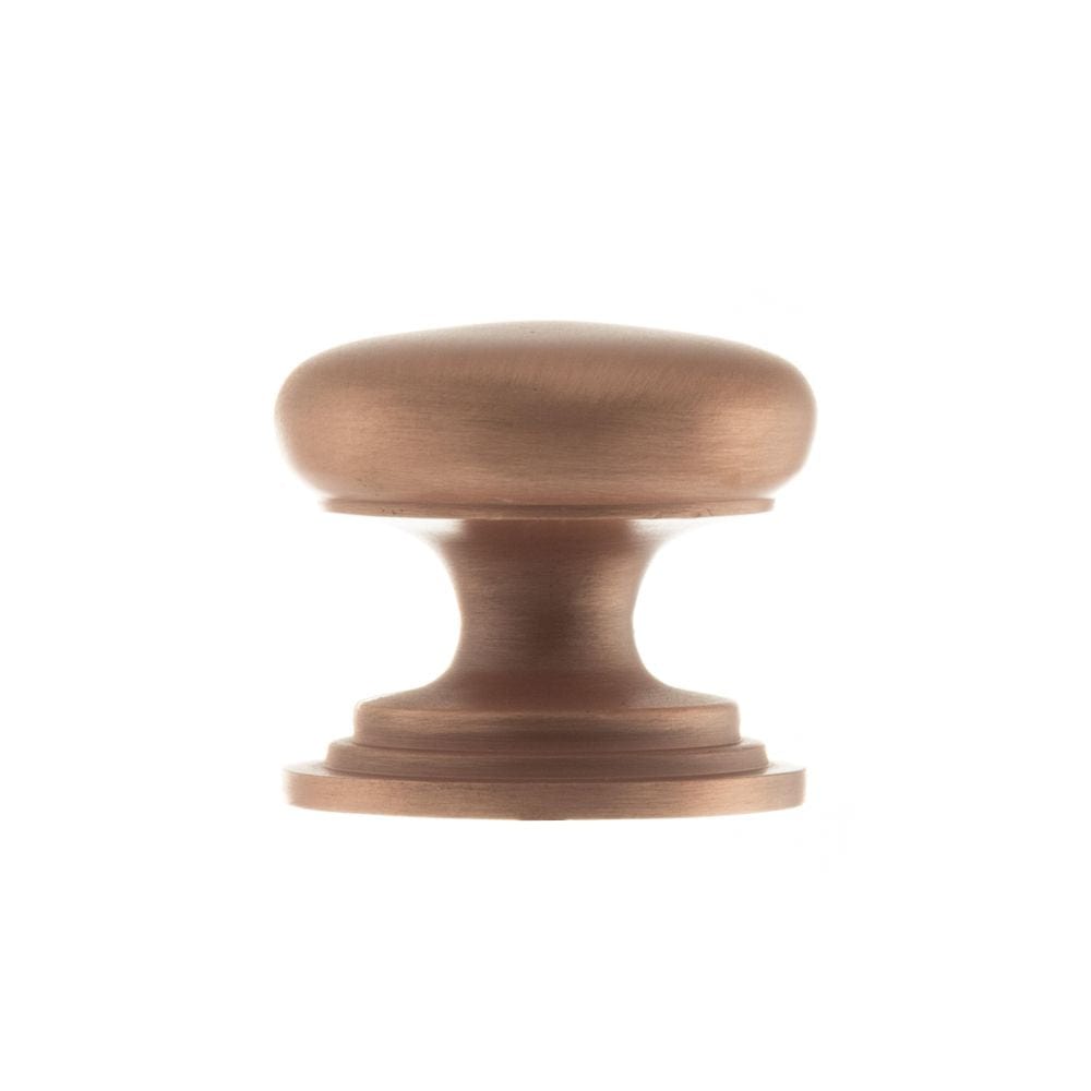 Old English Cabinet Hardware Urban Satin Copper / Cabinet Knobs / 38mm Dia. Old English Lincoln Solid Brass Cabinet Knob 38mm Concealed Fix - Urban Sat. Co