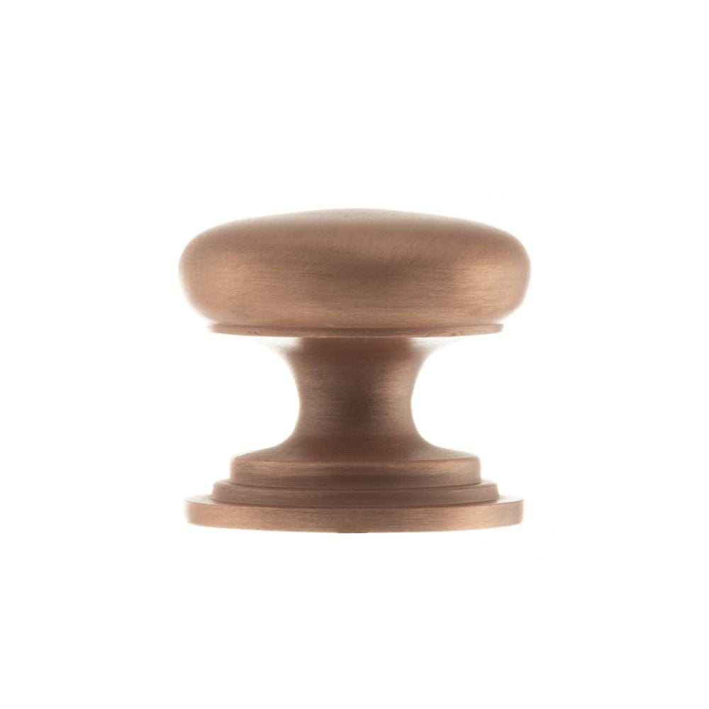 Old English Cabinet Hardware Urban Satin Copper / Cabinet Knobs / 38mm Dia. Old English Lincoln Solid Brass Cabinet Knob 38mm Concealed Fix - Urban Sat. Co