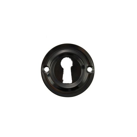 Old English Door Furniture Black Nickel / Mortice Key Profile Escutcheons Old English Solid Brass Open Key Hole Escutcheon - Black Nickel