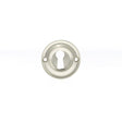 Old English Door Furniture Satin Nickel / Mortice Key Profile Escutcheons Old English Solid Brass Open Key Hole Escutcheon - Satin Nickel