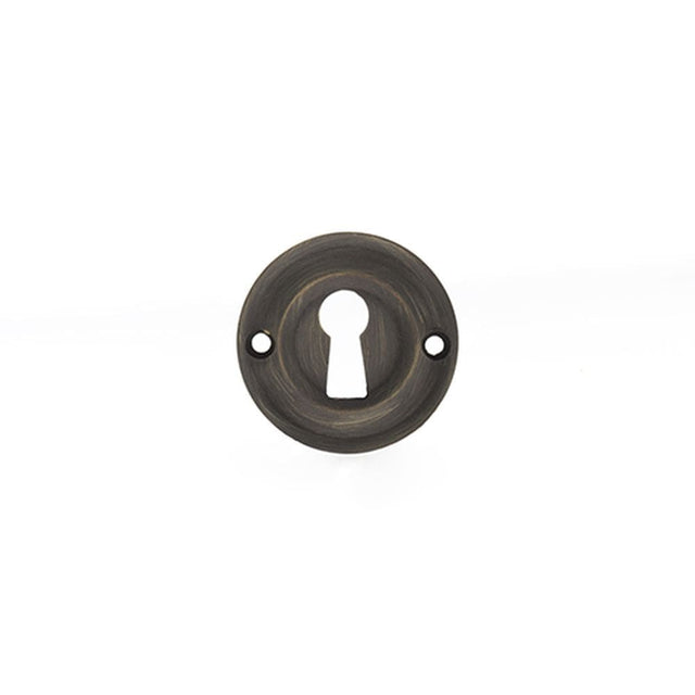 Old English Door Furniture Urban Bronze / Mortice Key Profile Escutcheons Old English Solid Brass Open Key Hole Escutcheon - Urban Bronze