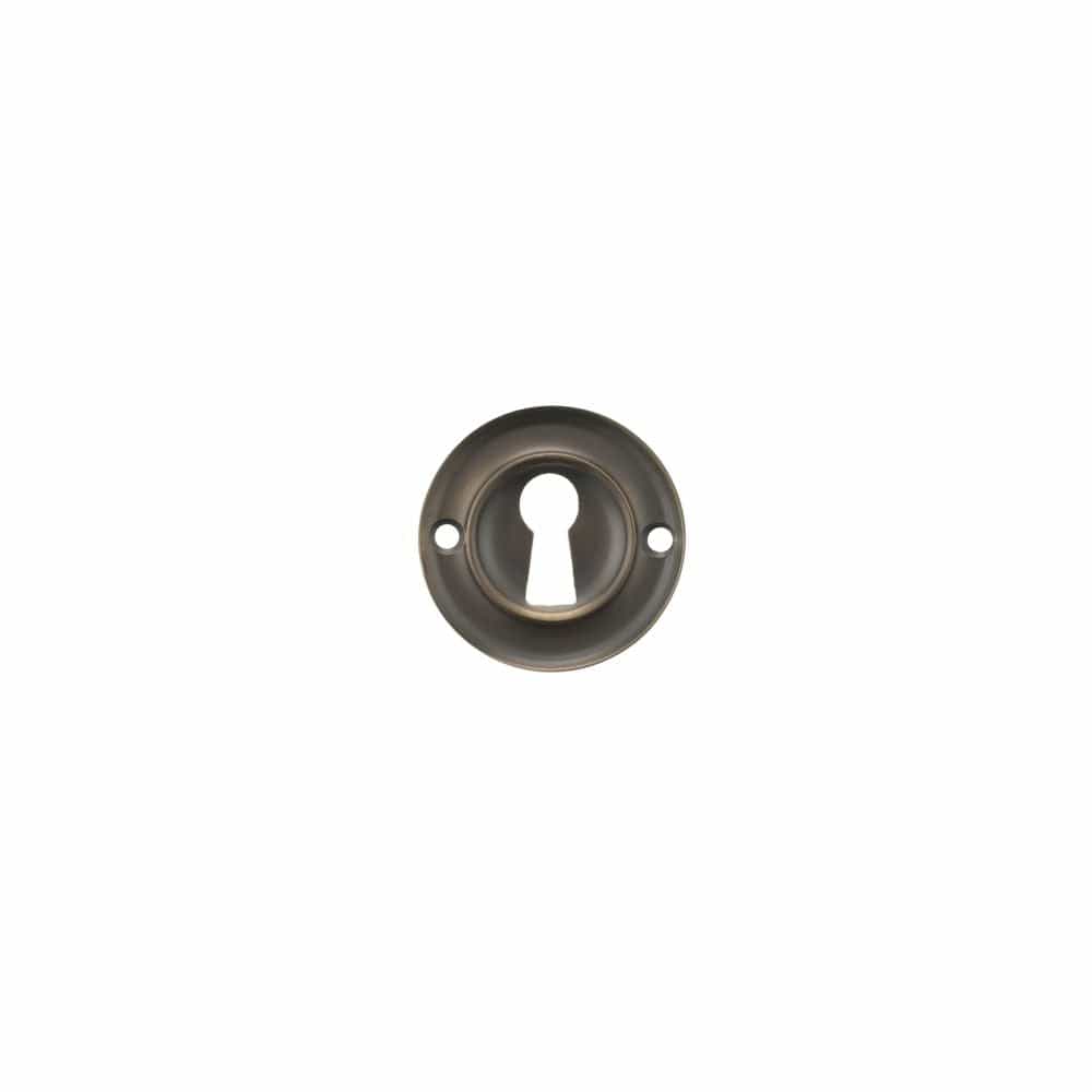 Old English Door Furniture Urban Dark Bronze / Mortice Key Profile Escutcheons Old English Solid Brass Open Key Hole Escutcheon - Urban Dark Bronze
