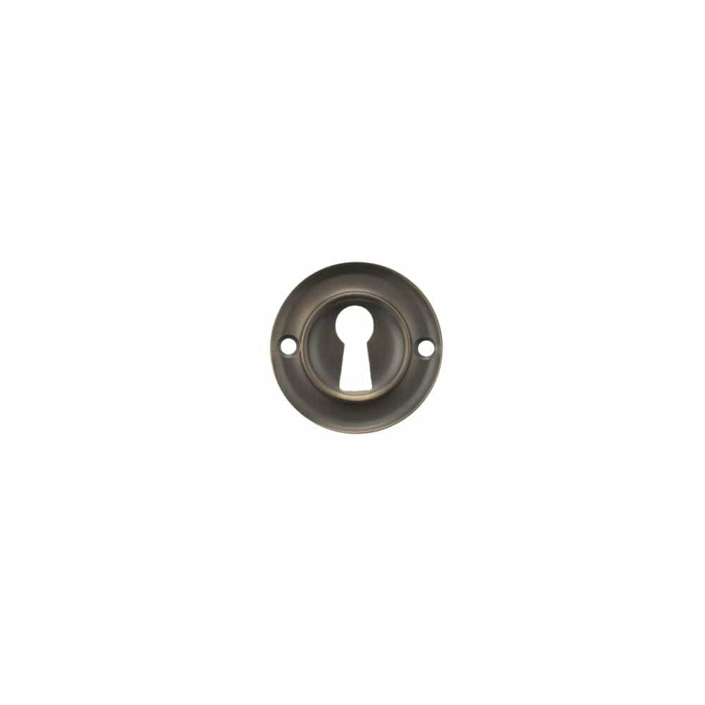 Old English Door Furniture Urban Dark Bronze / Mortice Key Profile Escutcheons Old English Solid Brass Open Key Hole Escutcheon - Urban Dark Bronze