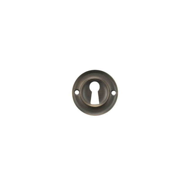 Old English Door Furniture Urban Dark Bronze / Mortice Key Profile Escutcheons Old English Solid Brass Open Key Hole Escutcheon - Urban Dark Bronze