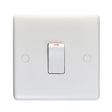 This is an image showing Eurolite Enhance White Plastic 20Amp Switch - White (With White Trim) pl3240 available to order from trade door handles, quick delivery and discounted prices.