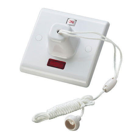This is an image showing Eurolite Enhance White Plastic Pull Cord - White (With White Trim) pl3331 available to order from trade door handles, quick delivery and discounted prices.