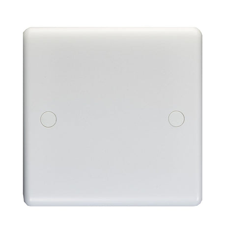 This is an image showing Eurolite Enhance White Plastic Single Blank Plate - White pl4011 available to order from trade door handles, quick delivery and discounted prices.