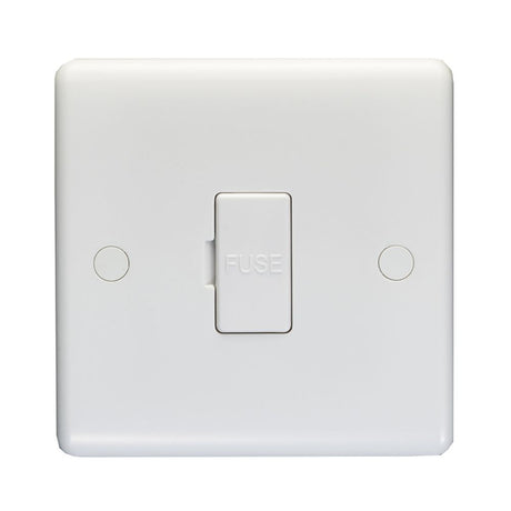 This is an image showing Eurolite Enhance White Plastic Unswitched Fuse Spur - White pl4130 available to order from trade door handles, quick delivery and discounted prices.