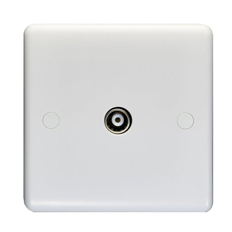 This is an image showing Eurolite Enhance White Plastic TV - White pl4321 available to order from trade door handles, quick delivery and discounted prices.