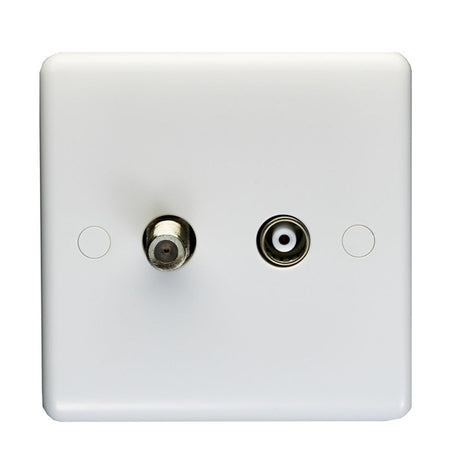 This is an image showing Eurolite Enhance White Plastic TV - White pl4327 available to order from trade door handles, quick delivery and discounted prices.