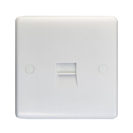 This is an image showing Eurolite Enhance White Plastic Telephone Slave - White (With White Trim) pl4381 available to order from trade door handles, quick delivery and discounted prices.
