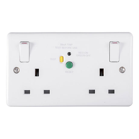 This is an image showing Eurolite Enhance White Plastic RCD - White pl5023 available to order from trade door handles, quick delivery and discounted prices.