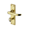 Project Hardware Door Furniture Polished Brass / Bathroom Lock Handles Project Hardware - Door Handle for Bathroom Avon Design Polished Brass Finish