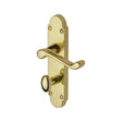 Project Hardware Door Furniture Polished Brass / Bathroom Lock Handles Project Hardware - Door Handle for Bathroom Milton Design Polished Brass Finish