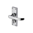 Project Hardware Door Furniture Polished Chrome / Privacy Handles Project Hardware - Door Handle for Privacy Set Avon Short Design Polished Chrome Fin
