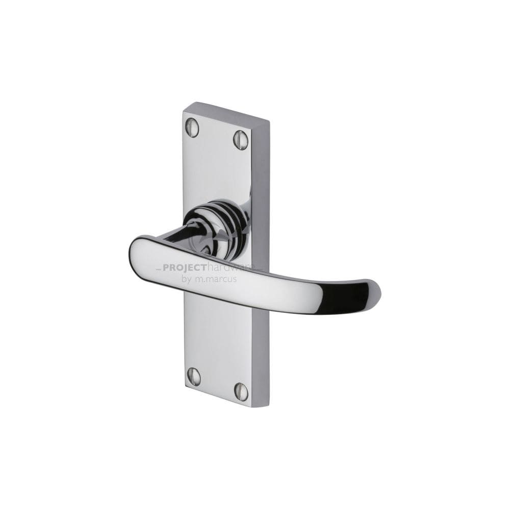 Project Hardware Door Furniture Polished Chrome / Latch Handles Project Hardware - Door Handle Lever Latch Avon Short Design Polished Chrome Finish
