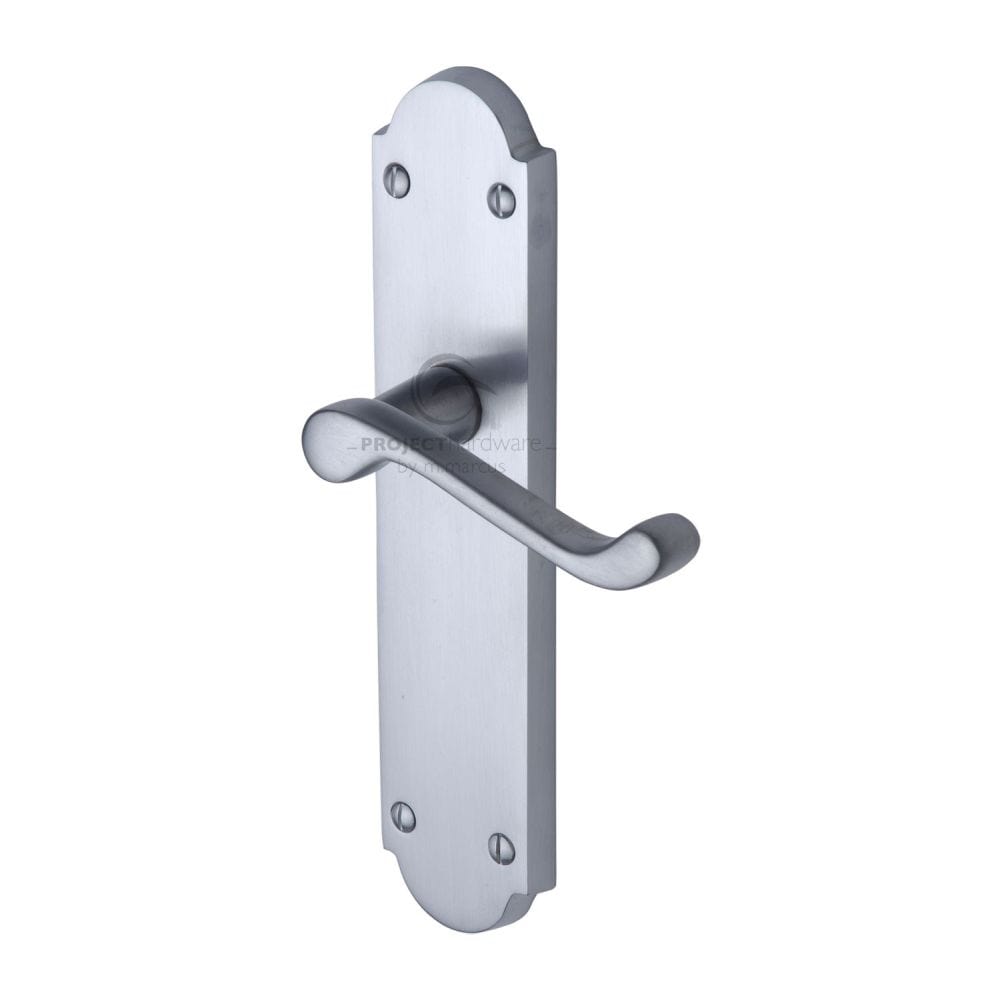 Project Hardware Door Furniture Satin Chrome / Latch Handles Project Hardware - Door Handle Lever Latch Kensington Design Satin Chrome Finish
