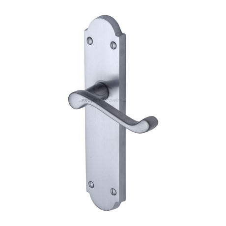 Project Hardware Door Furniture Satin Chrome / Latch Handles Project Hardware - Door Handle Lever Latch Kensington Design Satin Chrome Finish