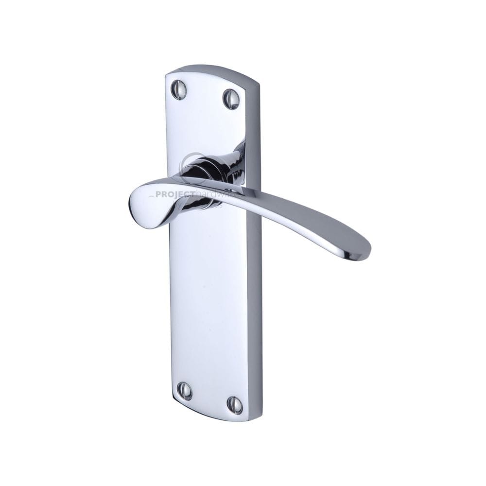 Project Hardware Door Furniture Polished Chrome / Latch Handles Project Hardware - Door Handle Lever Latch Luca Design Polished Chrome Finish